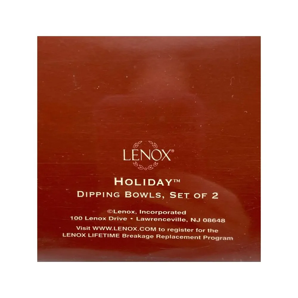 Lenox Holiday Christmas Holly Berry Dipping Bowls Set of 3 in Original Box